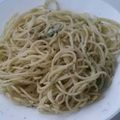 El cooksnap de Alvarito cuando hizo Espaguetis con ajo, aceite y guindilla (Spaghetti aglio, olio e peperoncino).
