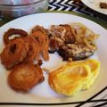 Cigl Kriszti Cooksnap-ja, amikor elkészítette a(z) Sült tarja édesburgonya pürével francia hagymakarikával receptet.