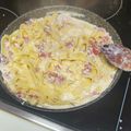 El cooksnap de guillemga33@gmail.com cuando hizo Tagliatelle a la carbonara.