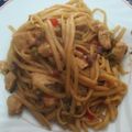 El cooksnap de Akidina Santana cuando hizo Espaguetis fritos con pollo y soja.