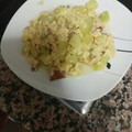 El cooksnap de Chus Vekaye cuando hizo Calabacín con jamón, queso y huevo.