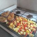 El cooksnap de Andrea cuando hizo Vacio marinado con verduras a la chapa.