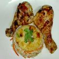 El cooksnap de Nidia cuando hizo Jamoncitos de pollo con piña y arroz integral con zanahoria.