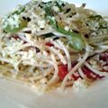shobs's cooksnap of when they made Angel Hair Pasta with Garlic,Olive oil, Cherry Tomatos, Peppers and Onions.