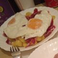 El cooksnap de Alba M Herrero cuando hizo Huevos rotos con jamón ibérico.