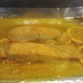 El cooksnap de Juvinya Santamaria cuando hizo 389. Salmón al horno con naranja y limón (principal pescado).