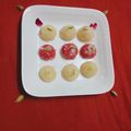 Sanjana Jai Lohana का कुकस्नैप जब उन्होंने नारियल मलाई लड्डू (nariyal malai ladoo recipe in Hindi) बनाया था।