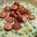 Viktória Jancsek Cooksnap-ja, amikor elkészítette a(z) Borsófőzelék sült virslivel és tükörtojással receptet.