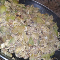 El cooksnap de Marta Marqués cuando hizo Calabacín revuelto con ternera.