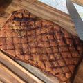 Erin's cooksnap of when they made Crispy pork belly with chimichurri.