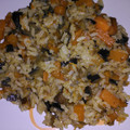 El cooksnap de Marina Luis cuando hizo Arroz con calabaza, berenjena y queso.