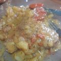 El cooksnap de Daniela Jorge cuando hizo Pollo al disco con crema y vino blanco.