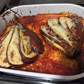 El cooksnap de Carlos Pérez cuando hizo Berenjena hasselback con mozzarella y tomate.