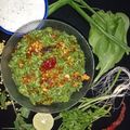 Dipika Bhalla का कुकस्नैप जब उन्होंने स्पिनच राइस विद आलू प्याज (spinach rice with aloo pyaz recipe in Hindi) बनाया था।