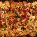 brittanykeeling's cooksnap of when they made Buffalo chicken loaded baked potato casserole.