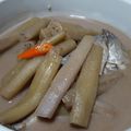 รูป Cooksnap ของ Saw Aucifer เมื่อเขาทำ สายบัวต้มน้ำกะทิใส่ปลาทูสด