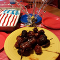 Josh's cooksnap of when they made Bacon Wrapped Weenies.