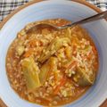 El cooksnap de Claire cuando hizo Arroz caldoso con alcachofas y coliflor.
