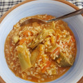 El cooksnap de Claire cuando hizo Arroz caldoso con alcachofas y coliflor.