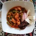 El cooksnap de Bibi García cuando hizo Nopales con chicharrón esponjado en salsa..