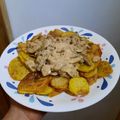 El cooksnap de Denisse cuando hizo Salsa carne-champiñón.