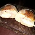 El cooksnap de Marcela Altamirano cuando hizo Pan casero de jamón y queso.