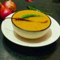 Dipa Bhattacharyya's cooksnap of when they made পেঁয়াজ-টমেটো দিয়ে মুসুর ডাল (peyaj tomato diye masoor dal recipe in Bengali).