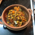 El cooksnap de Alejandro Maidana cuando hizo Guiso de lentejas veggie.