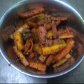 Bhumi का कुकस्नैप जब उन्होंने गाजर की लौंजी (Gajar ki launji recipe in hindi) बनाया था।
