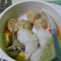 Cooksnap dari Aminah untuk resep Mpasi 9m+ - Bakso Ayam Wortel Brokoli