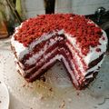 El cooksnap de Maria del Carmen Becerra Widemann cuando hizo Red velvet cake (torta de terciopelo rojo).