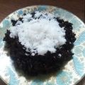Cooksnap dari Anastasia Dona untuk resep Urap Ketan Hitam (ketan hitam tabur kelapa parut)