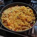 El cooksnap de Adriana C cuando hizo Risotto con pollo (arroz amarillo).