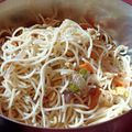 Sanjhbati Sen.'s cooksnap of when they made এগ্ ভেজিটেবল চাউমিন(egg vegetable chow mein recipe in Bengali).