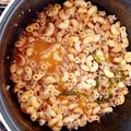 El cooksnap de Esther Soto cuando hizo Sopa de conchitas con carne molida.