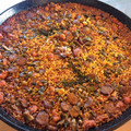 El cooksnap de Lowry cuando hizo Arroz con salchichas y verduras.