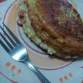 El cooksnap de Solange Meyer cuando hizo Omelette de jamón y queso.