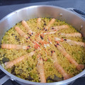 El cooksnap de Becky cuando hizo Arroz con cigalitas.