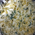 El cooksnap de Miglena Samardzhiyska cuando hizo Tallarines con espinacas a la nata.