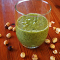 El cooksnap de "cocinar con jorgette" cuando hizo Salsa pesto con anacardos.