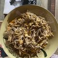 El cooksnap de Belen cuando hizo Revuelto de gulas y gambas.