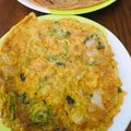 Erum Ahmed's cooksnap of when they made Hare piyaz ka omelette.