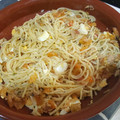 El cooksnap de Teresa Vargas cuando hizo Spaghetti con atún, tomate y huevo.