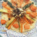 El cooksnap de Alba Garcia Galocha cuando hizo Cuscús con verdura, pollo y cebolla caramelizada con pasas.