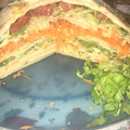 El cooksnap de Sofia cuando hizo Torre de panqueques vegetariana y multicolor 💜👌.