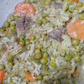 El cooksnap de Mpilar cuando hizo Arroz con menestra y carne.