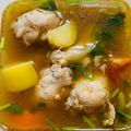 รูป Cooksnap ของ MOo Auu เมื่อเขาทำ "ซุปไก่มันฝรั่ง"🐔🥔🥕🍅🧅🥣Chicken Soup with Potato