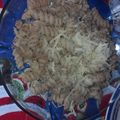 El cooksnap de Ximena Avila cuando hizo Fideos con arena.