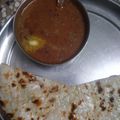 Farida khan's cooksnap of when they made Dal makhni with butter naan.