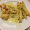 El cooksnap de La Cocinera PaCa cuando hizo Cachetes de abadejo a la crema de sidra y curry.